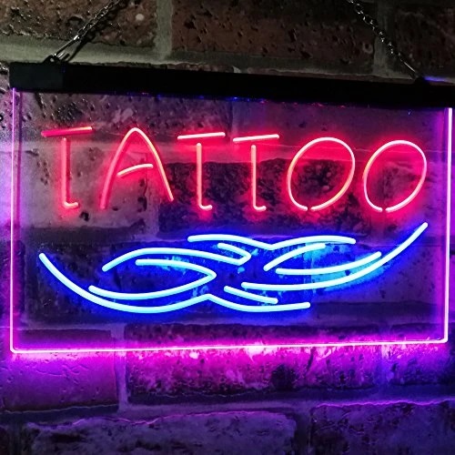 Tattoo Dual LED Neon Light Sign